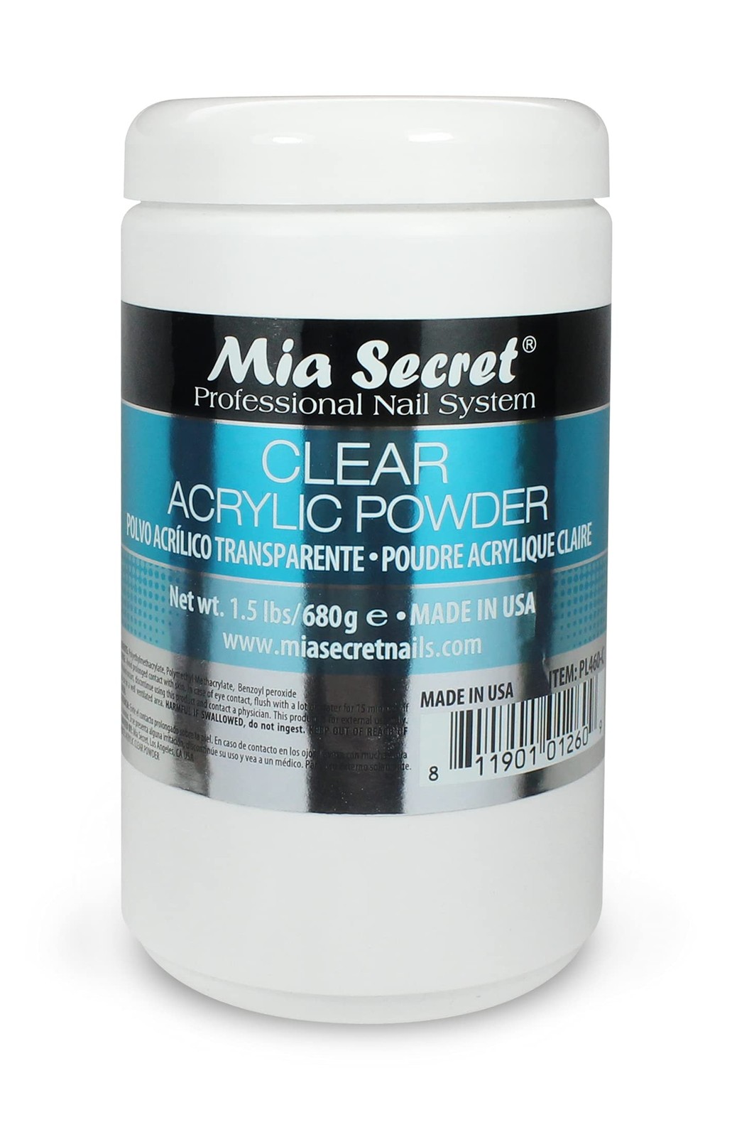 Mia Secret Clear Acrylic Nail Powder 1.5 Lbs Usa Made Self Leveling High Adhe…
