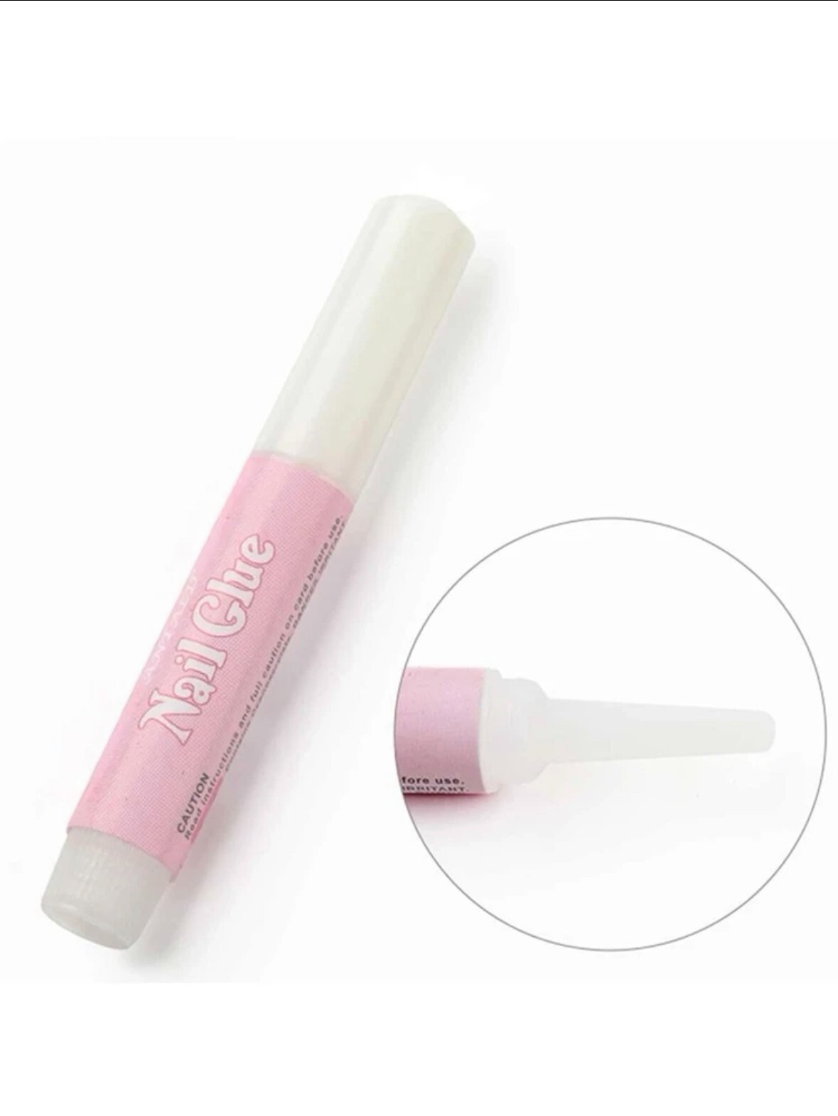 Press On Nails – Reusable Short Square Natural Nude Stick On False Nails