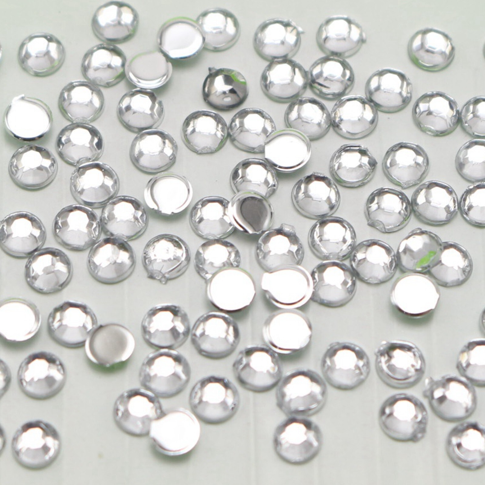 2000 Clear Acrylic Faceted Round Flatbacks Rhinestone Gems 3mm 12ss Nail Art