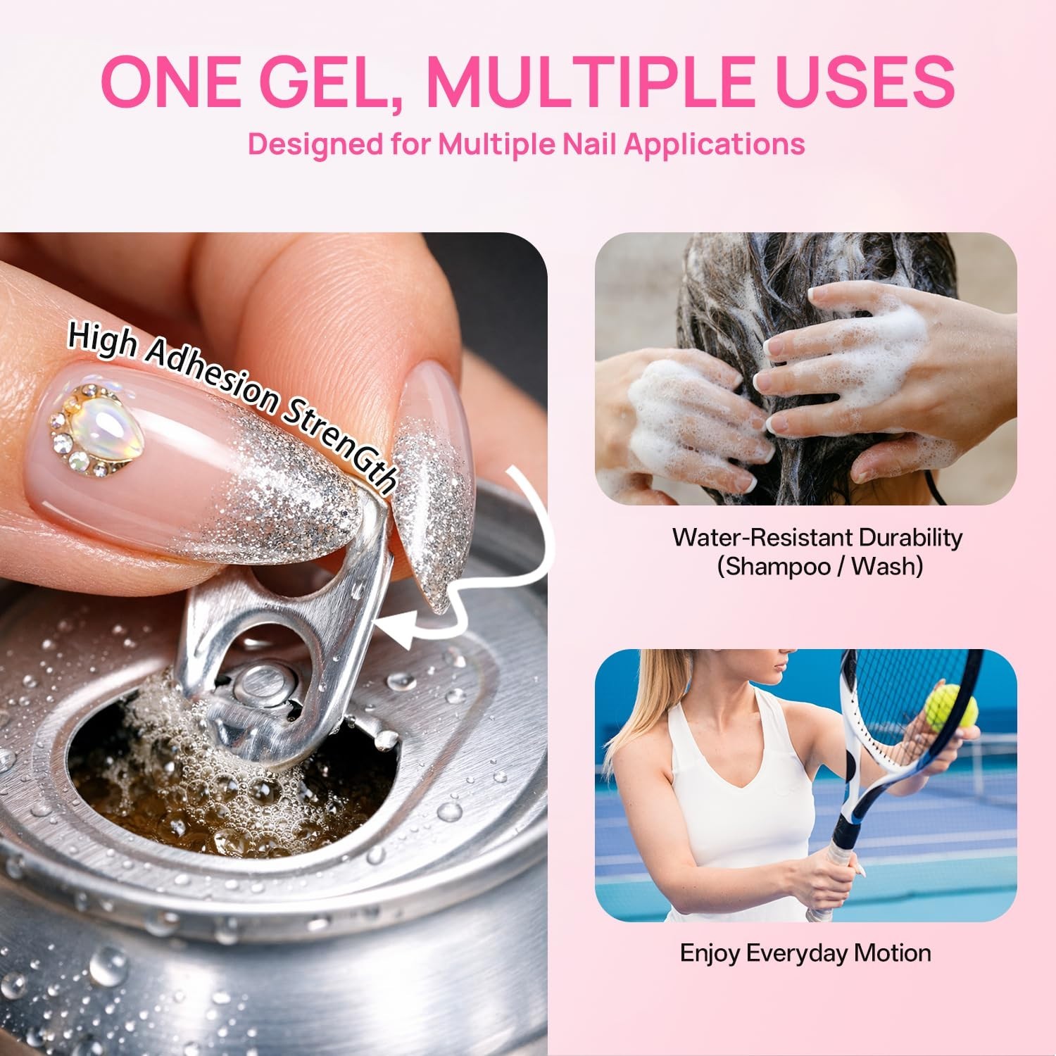Luxury Solid Nail Glue Gel 2-Pack – Strong Bond for Press-On Nails & Rhinestones