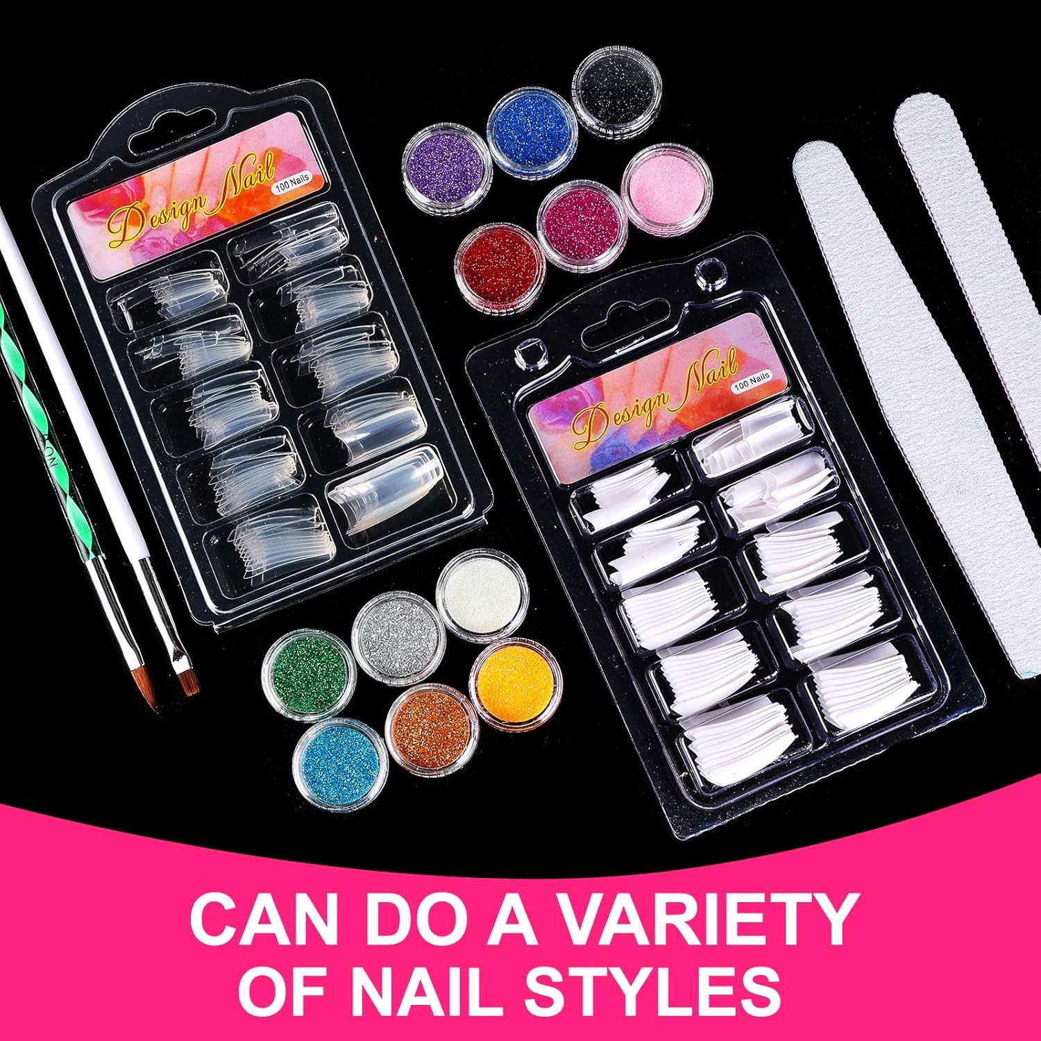 Professional Acrylic Nail Kit for Beginners DIY Manicure Art Supplies Gift