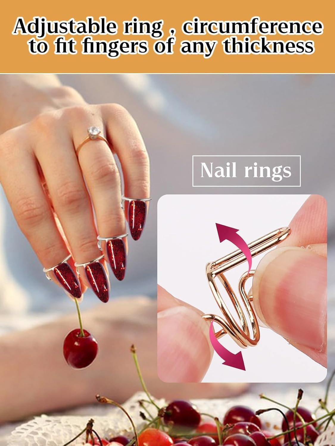 20PCS Adjustable Nail Rings Set – Adjustable Wudu Fingernail Rings Set