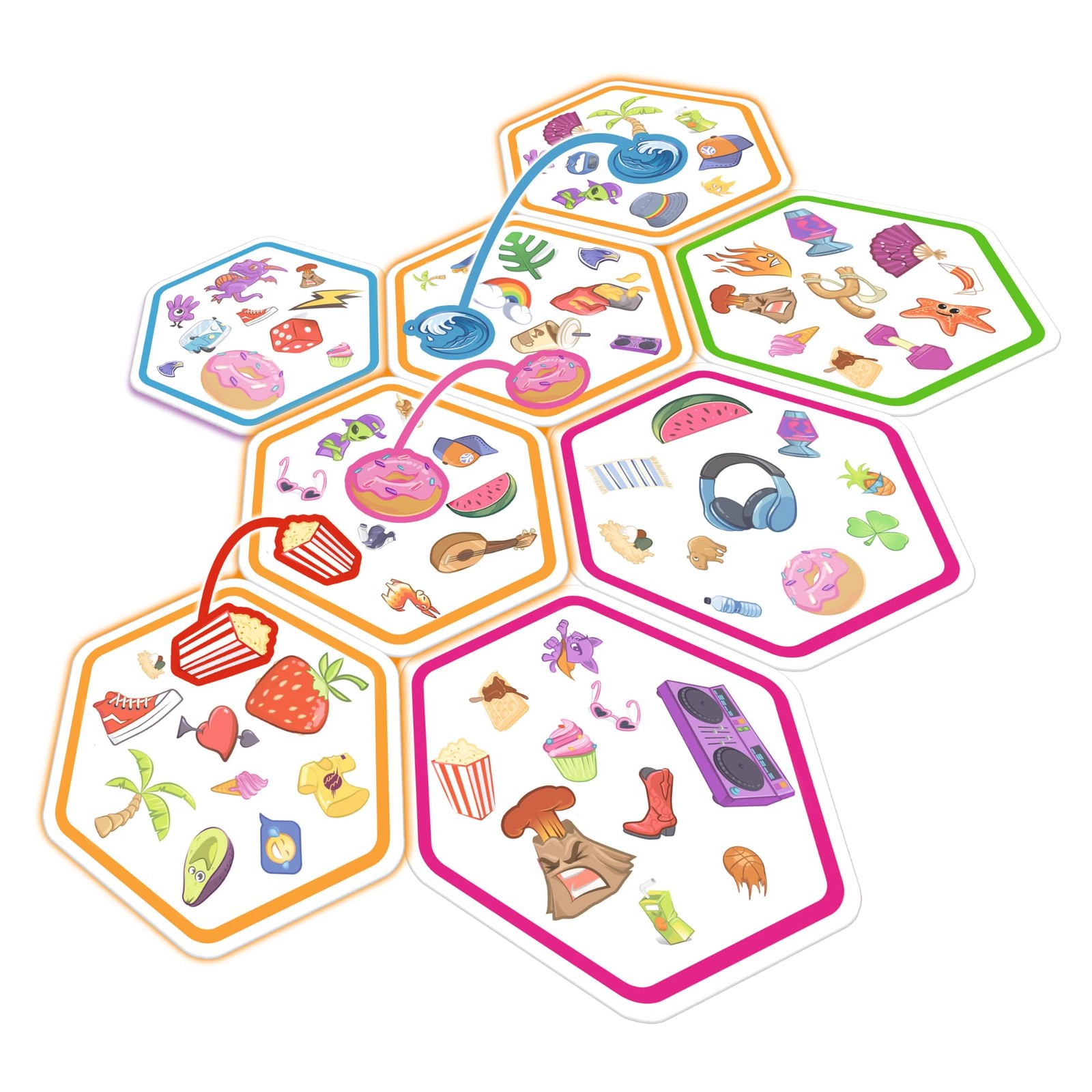 Asmodee Spot It! Connect – 5.12 inches x 1.97 x 0.1 inches, Multicolor