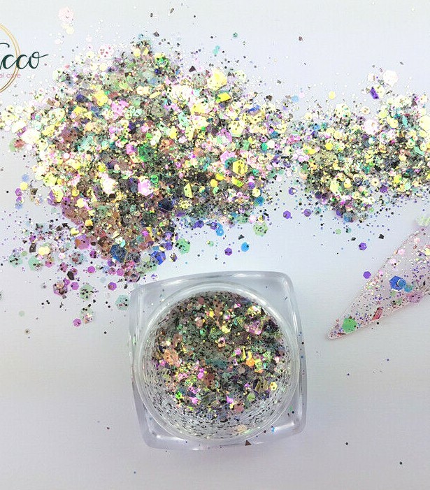 Wax Melts Chunky Mixed Glitter Pot-Nail Face Eye Body Tattoo Festival Cosmetic