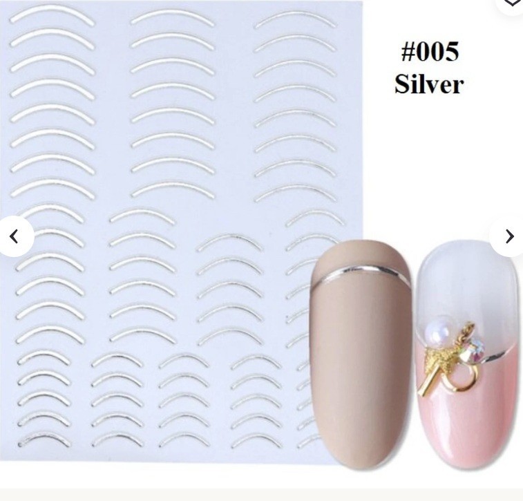 3D Stripe Line Nail Art Stickers: DIY Adhesive Decals (Group 2)