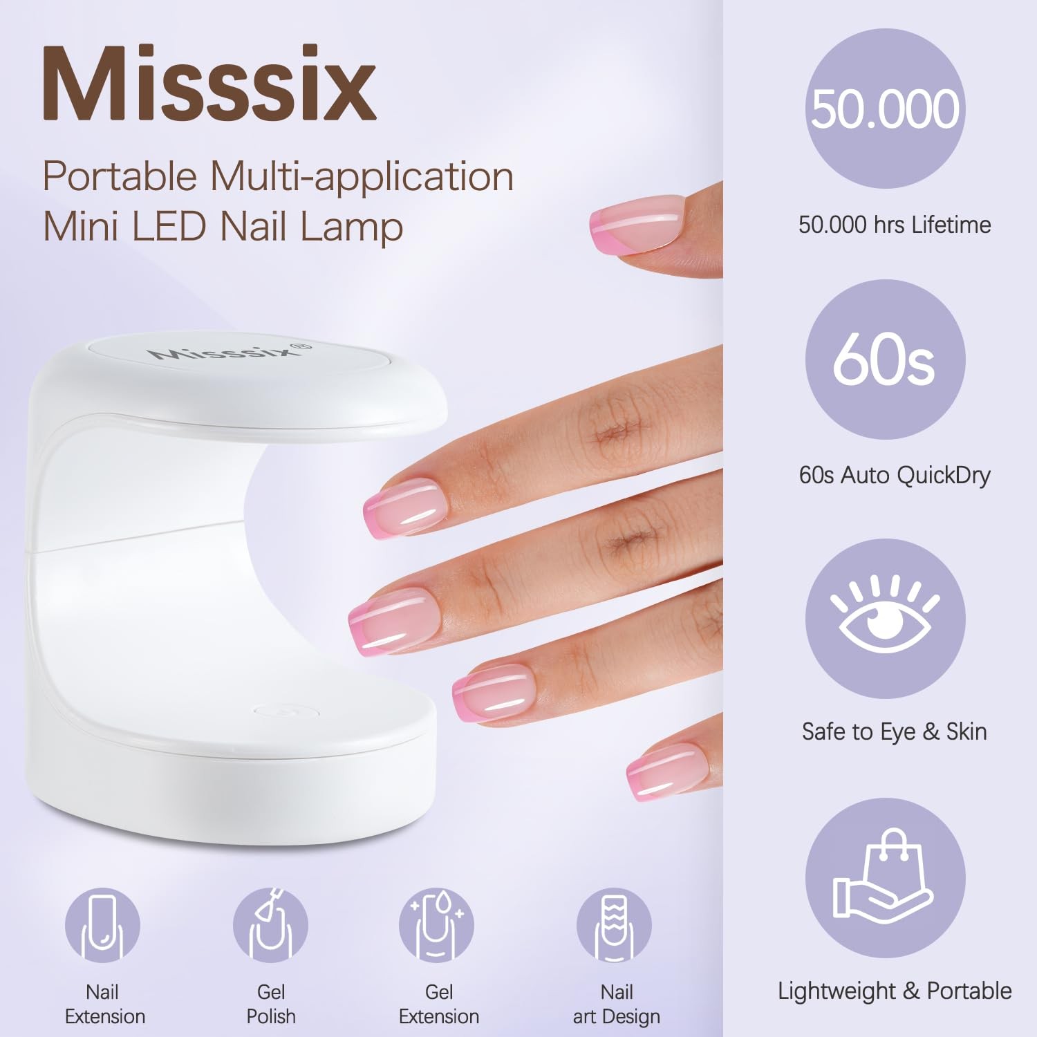 Misssix French Tip Press On Toe Nails, 150Pcs French Gel Toe Nail Tips, Short…