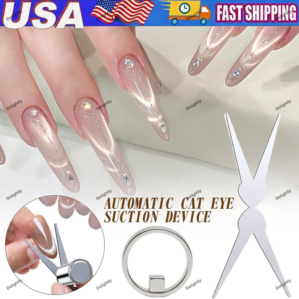 Double-head French Nail Art Magnet Set 3D Strong Cat Eye French laid-back line*