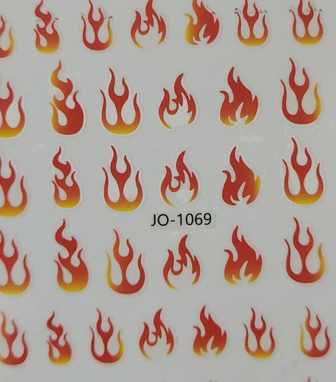 Flames Nail Art Stickers