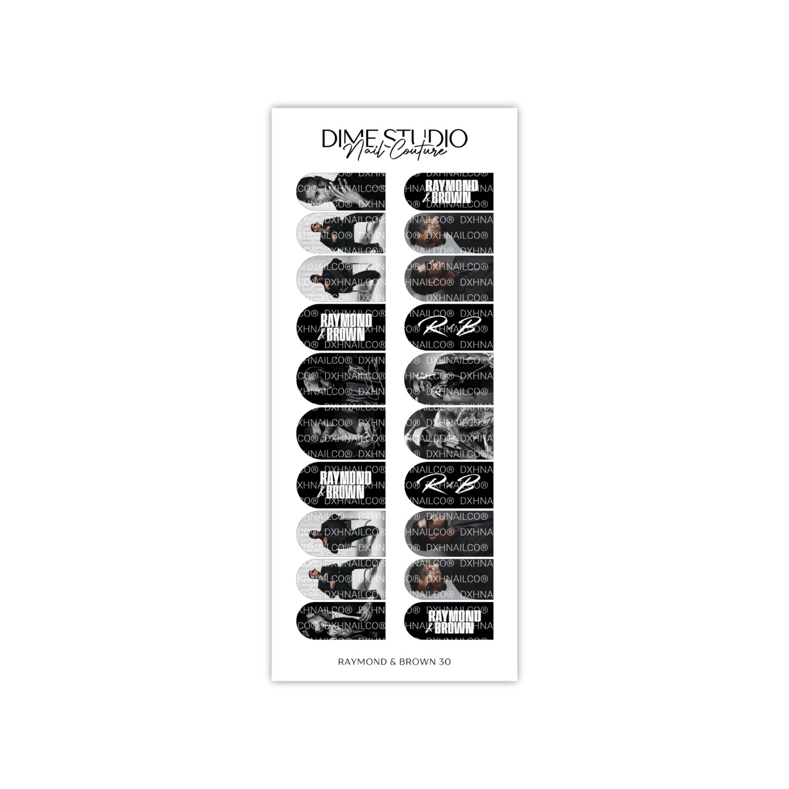 Raymond & Brown Tour Water Transfer Nail Decals Breezy Usher Nail Art