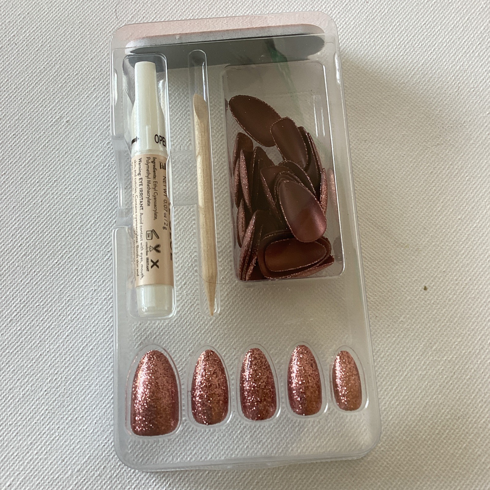Red Aspen Besties Manicure Kit Sparkle On Elise Pink Glitter Nail Dashes Nails