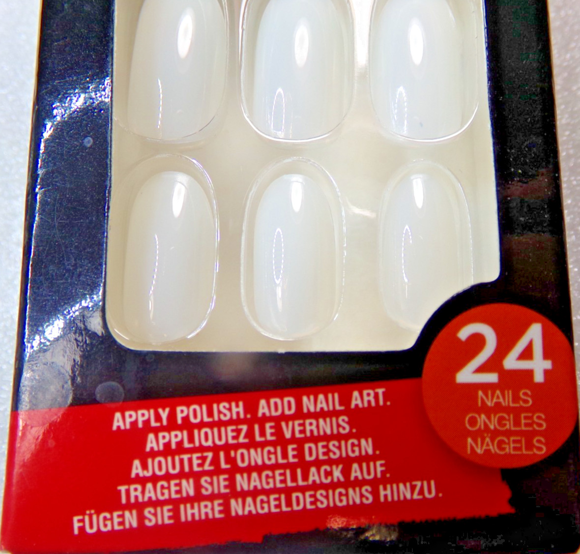 KISS NAILS Unpainted Medium Active Oval GLUE ON 24 Full Cover
