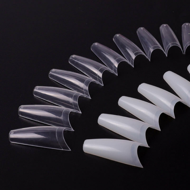 500 Pcs T-shaped False Nail Tips Half French Acrylic False Nails Nail Art Decor