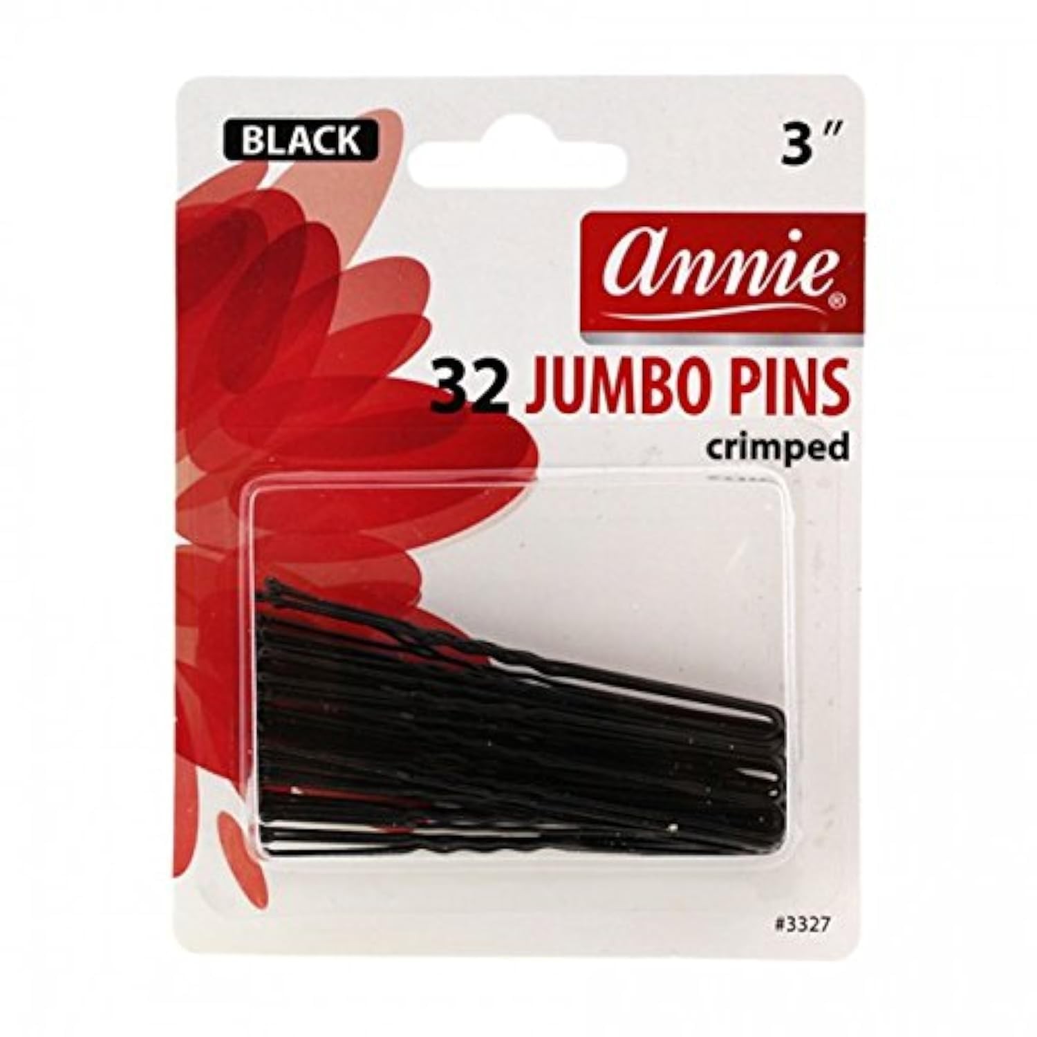 Annie Jumbo Hair Pins 3″ 32Ct Black 1 Count (Pack of 1), black