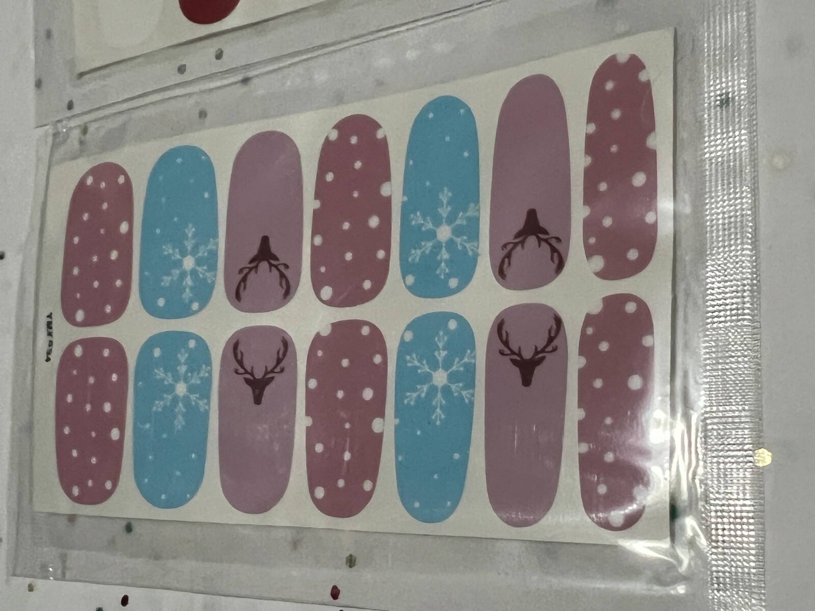 2 SETS – Unbranded Nail Wraps Stickers Mani-pedicure Self Stick – Santa, Winter