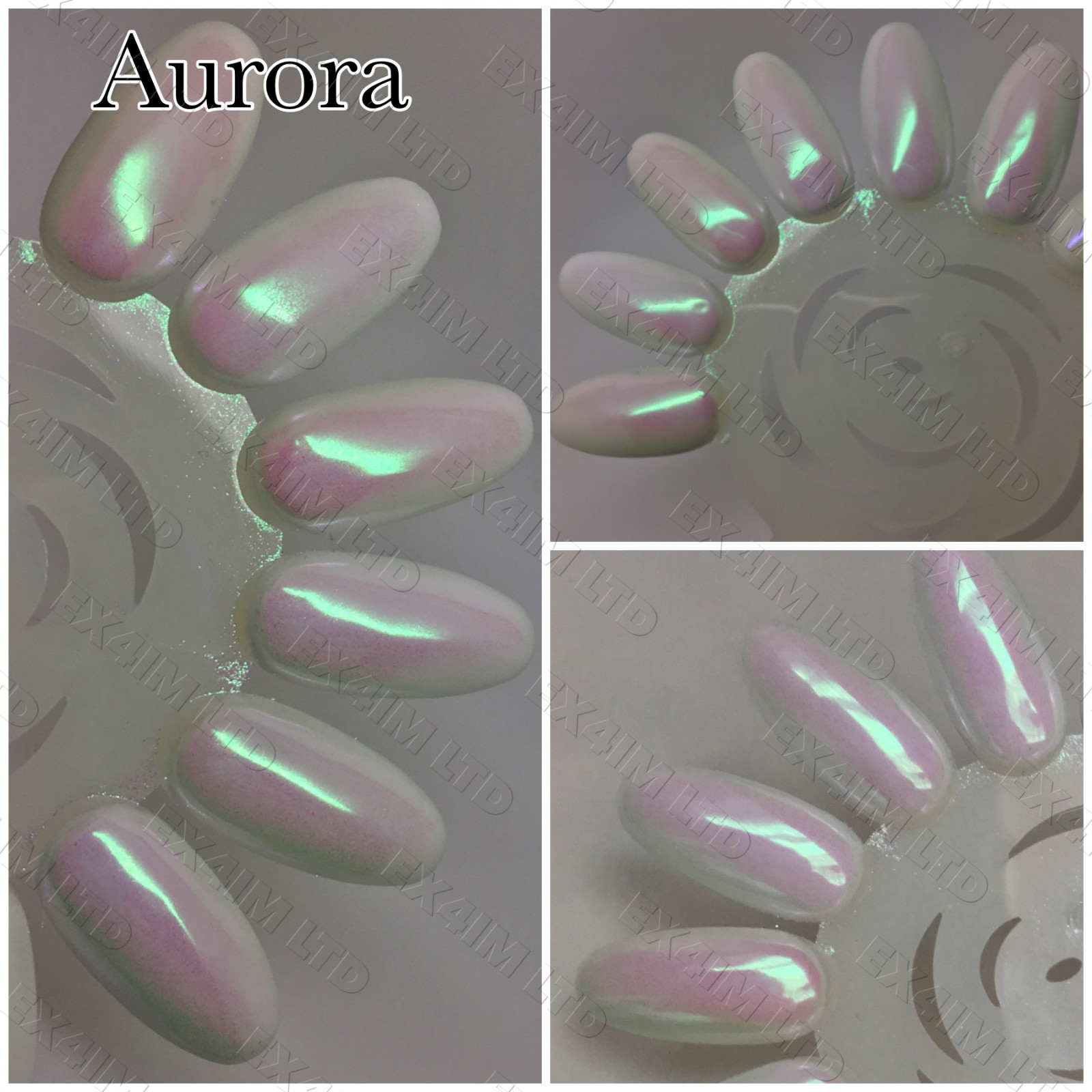 NEW Multicolor Ceramic Pigment Nails Porcelain Mirror Powder Mermaid Effect UK