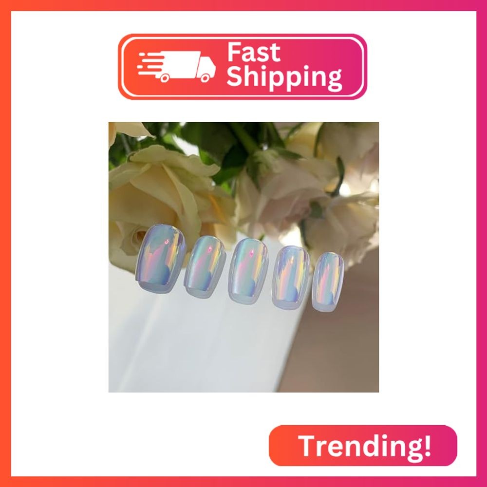 Incantevole Cat’s Eye Press On Nails (30PCS；SIZE：XS-S-M), Short Square Fake Nail