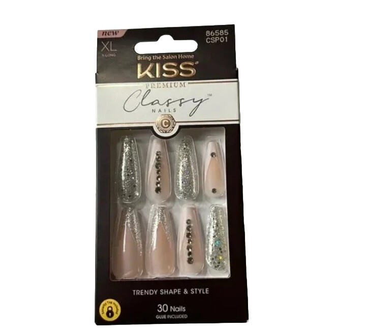 KISS Nails Premium Classy Trendy Shape & Style XL 30 Nails