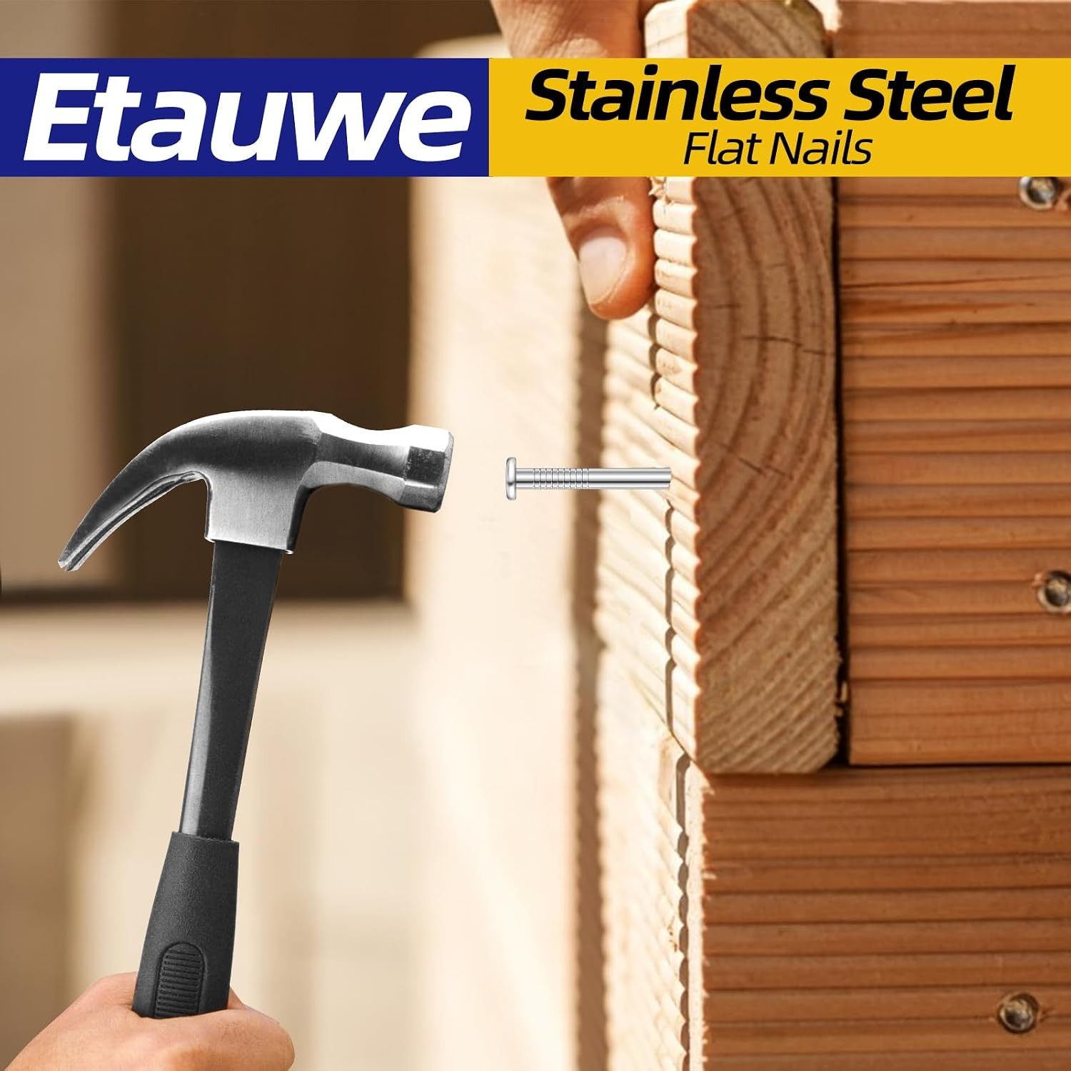 3 Inch Hardware Nails, Stainless Steel Flat Nails, Long Nails, Wood Nails, Wall
