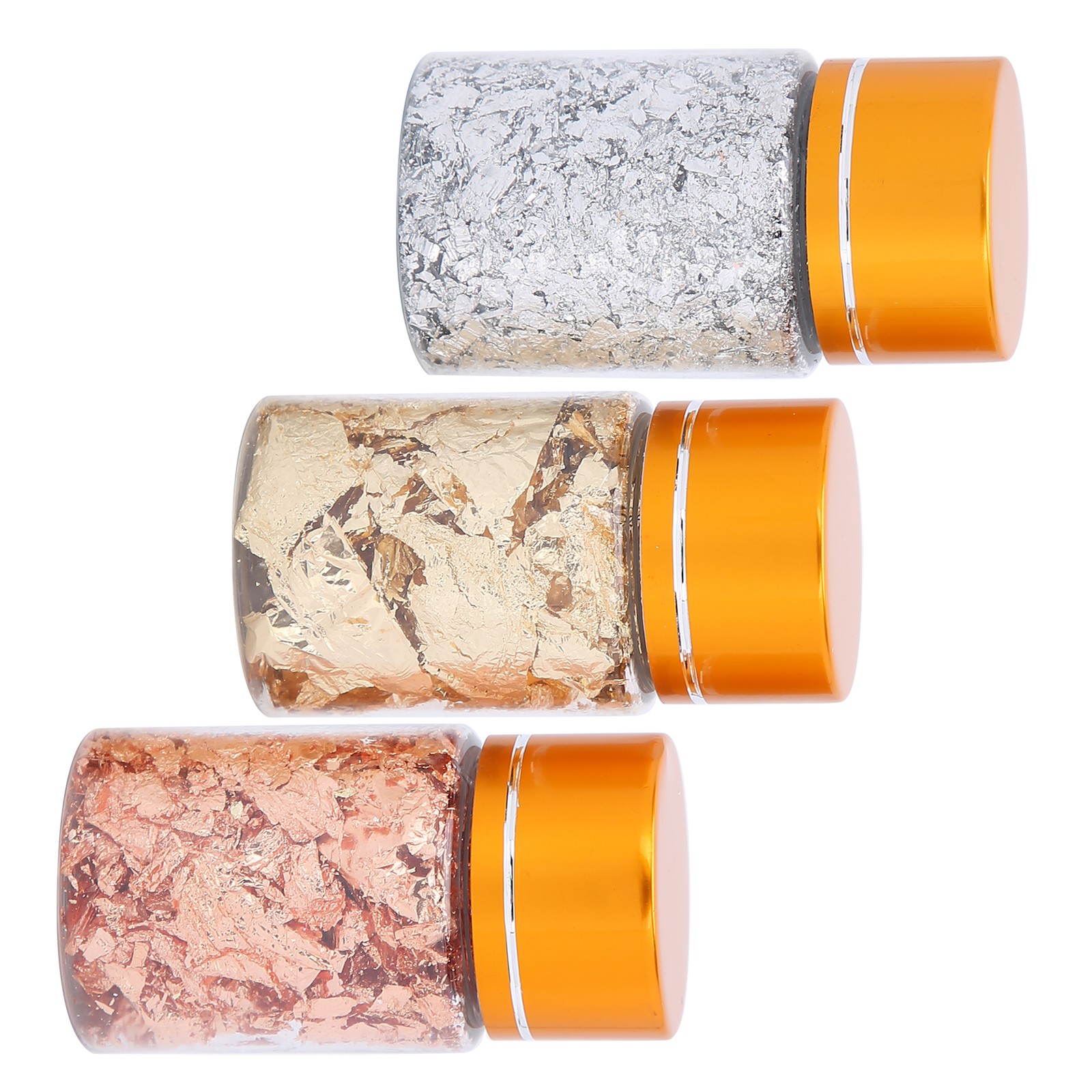 3PCS Gold Foil Flakes Set For Nail Art Painting Crafts Easy To Use