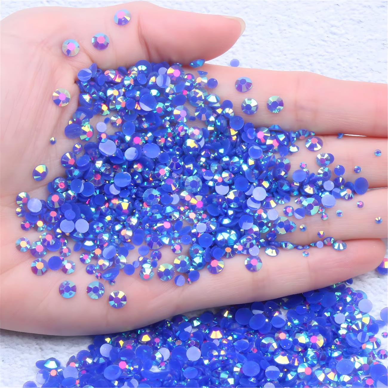 Flatback Rhinestones round Gems for Nails Art and Crafts 4000Pcs SS6 2Mm AB Crys