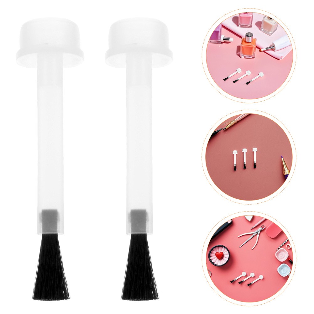 80 Pcs Liquid Nail Brush Replacement For Gel Polish And Dip Powder Nails