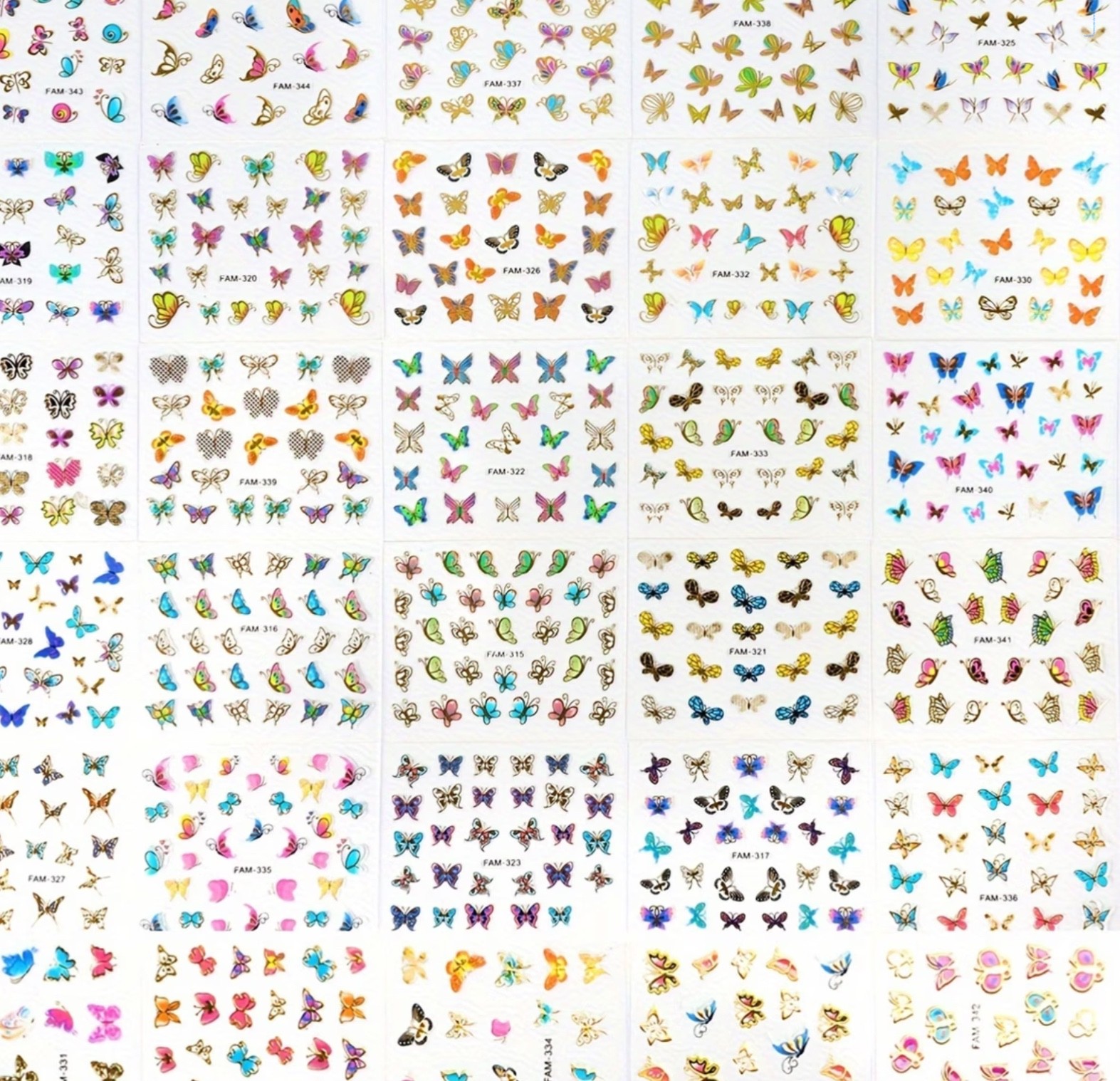 3D Nail Art Stickers – 5 random Sheets