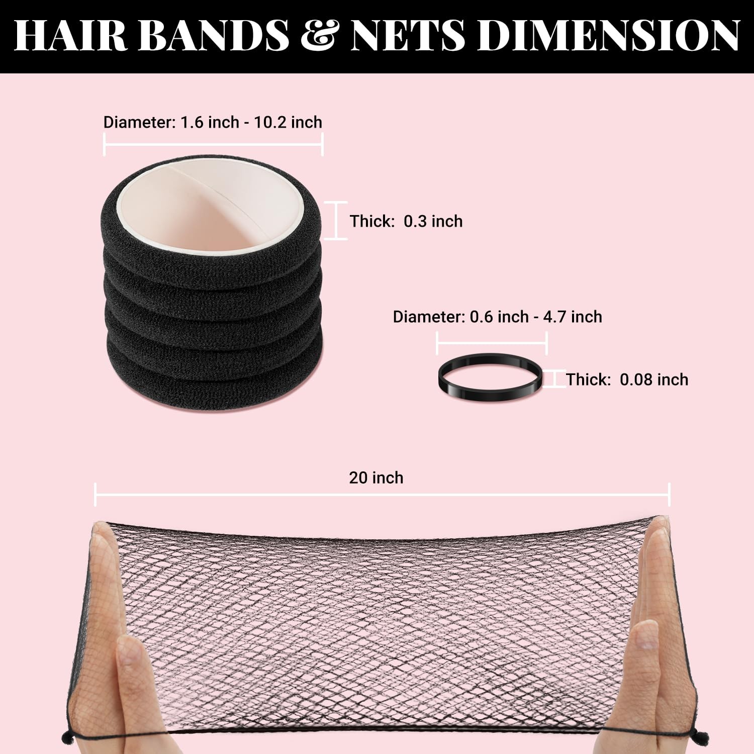 415pcs Bobby Pins Hair Set, IKOCO 200pcs U Shaped & Elastic Black