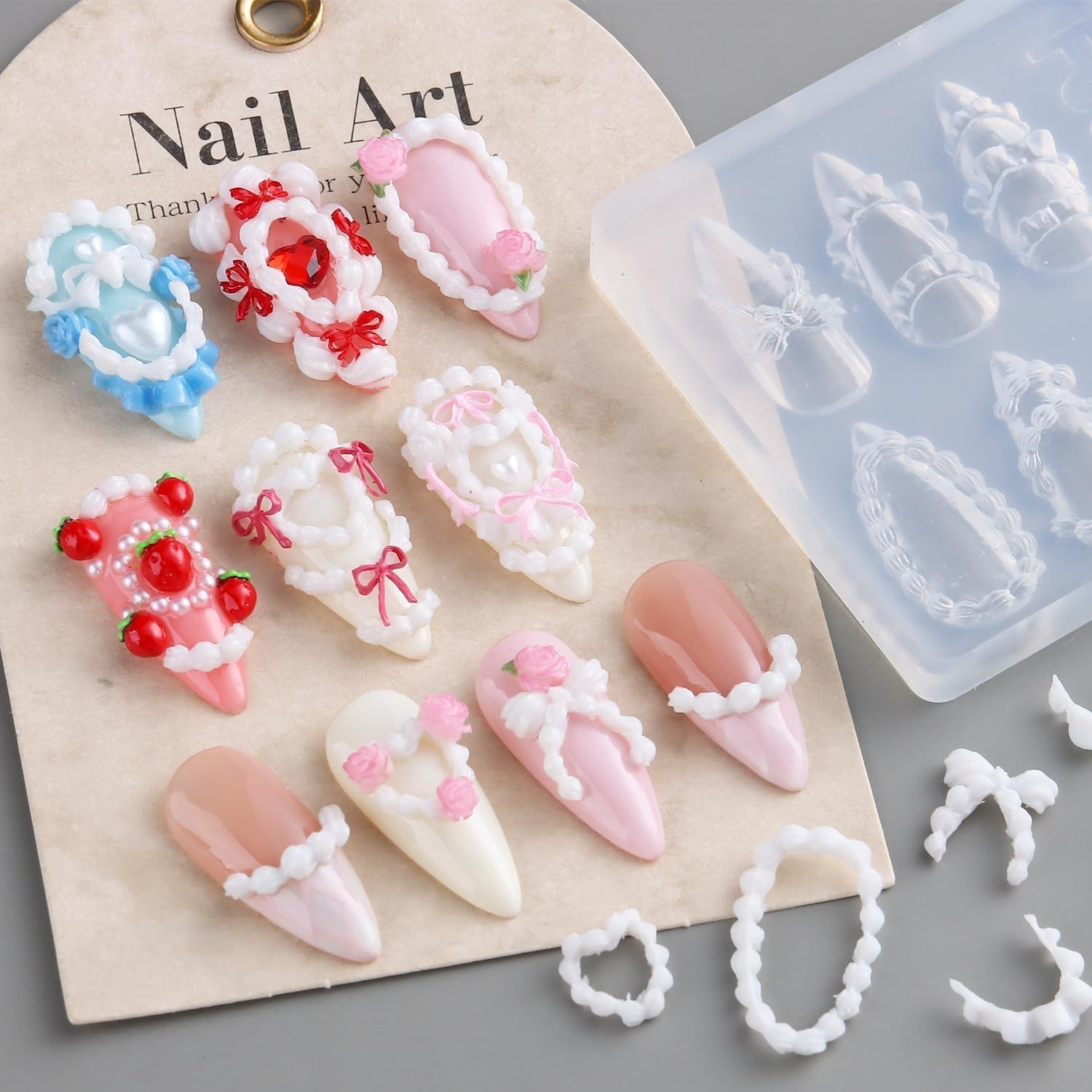 3D Silicone Nail Molds & Carving Pen | Effortless Nail Art Creation