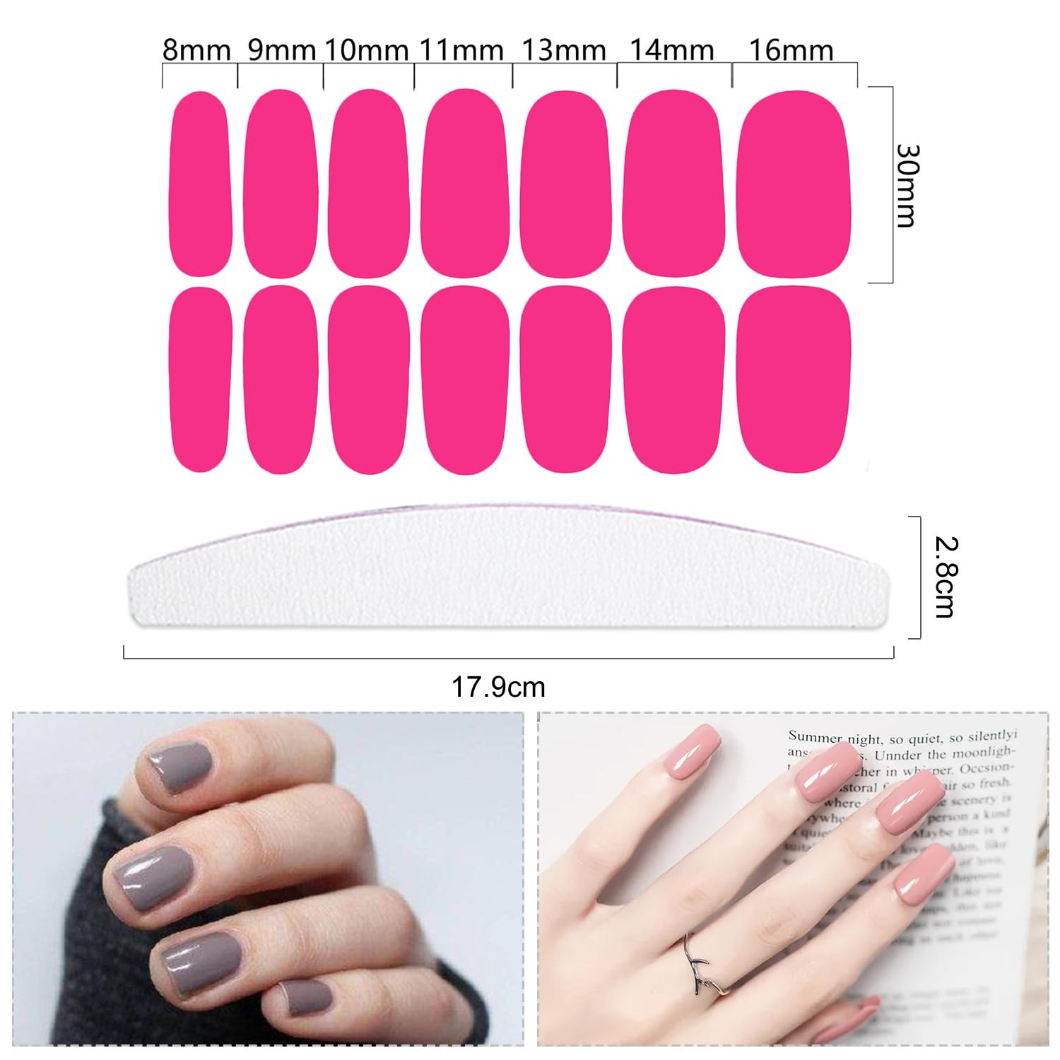 24 Sheets 336 Pieces Nail Polish Strips For Women Girls Nail Polish Stickers …