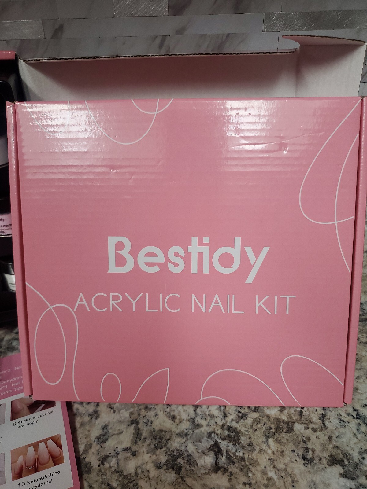 Bestidy-Acrylic Nail Kit -EVERYTHING YOU NEED! POWDER/BRUSHES/LIQUID/FILE/NIB!