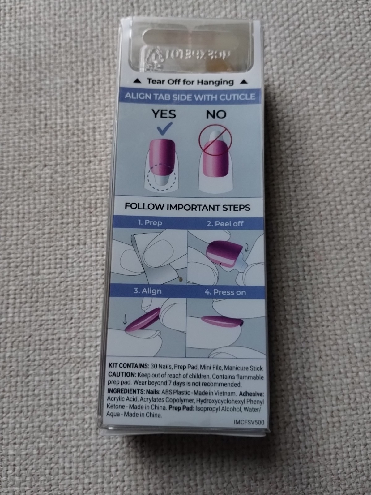 Color FX By Impress Short Nails 30 Invincible new