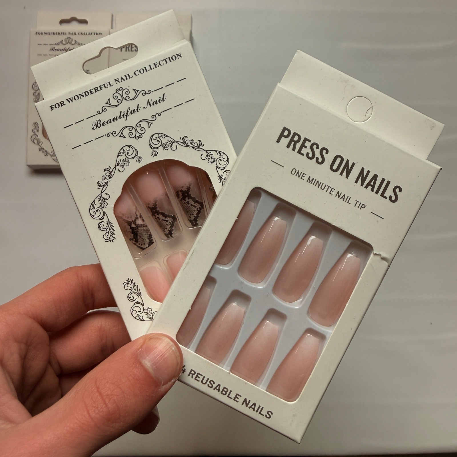 Lot of 10 Pack of 24 New False Press On Nails Assorted Designs and Colors №N41