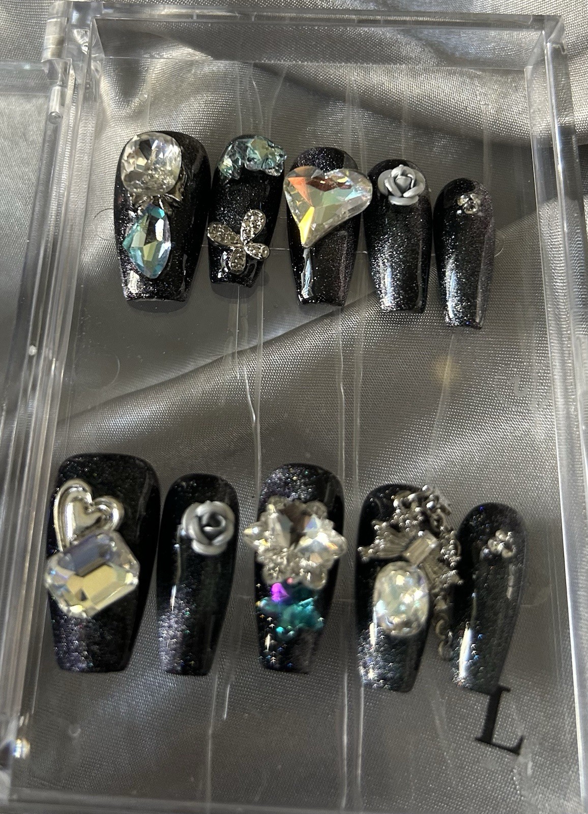 Acrylic Press-On Bling Nails