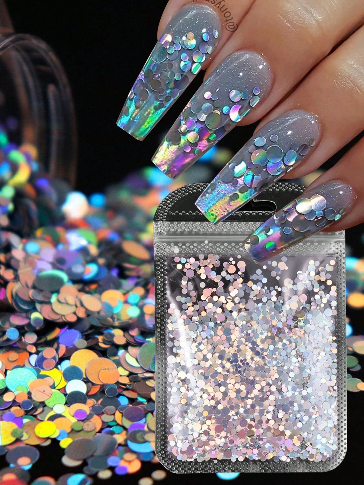 1box Round Nail Art Glitter Sequin For DIY Nail Art Decoration