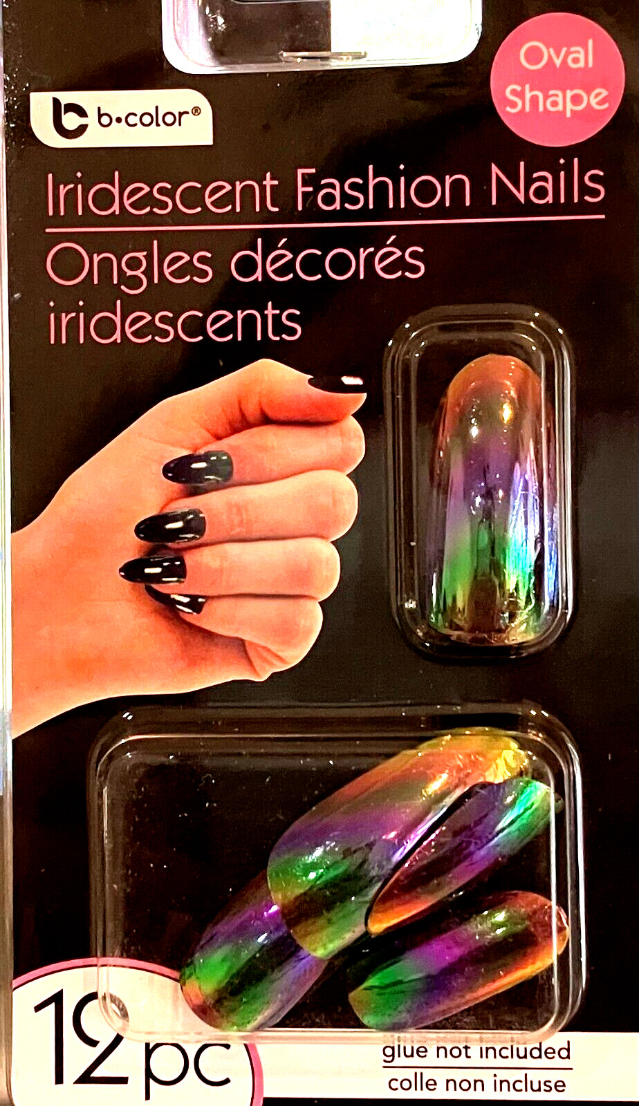 Rainbow Gradiant Metallic Nails-Nail Art-Fashion Nails-Oval Long Fingernails