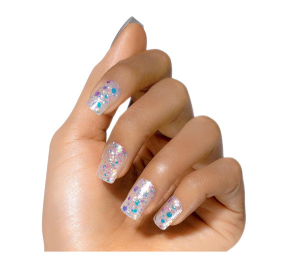 KISS Allure HOW DAZZLING, Glittery Confetti Nails, Glue, FA03, Holiday Glam🎊