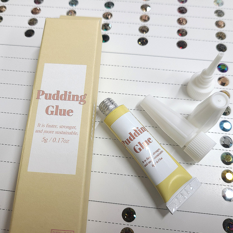 LUCANUS Pudding Gel Nail Glue 5g Thick Rhinestone Nail Art Adhesive Charms Glue