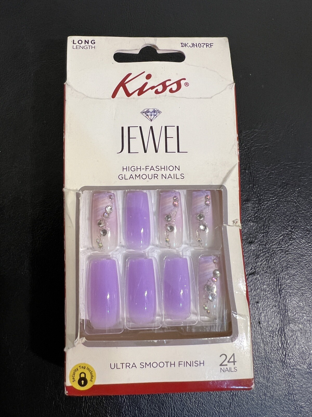 New Lot Of 8 Kiss Press-On Nails Manicure Assorted Different Jewel Jelly
