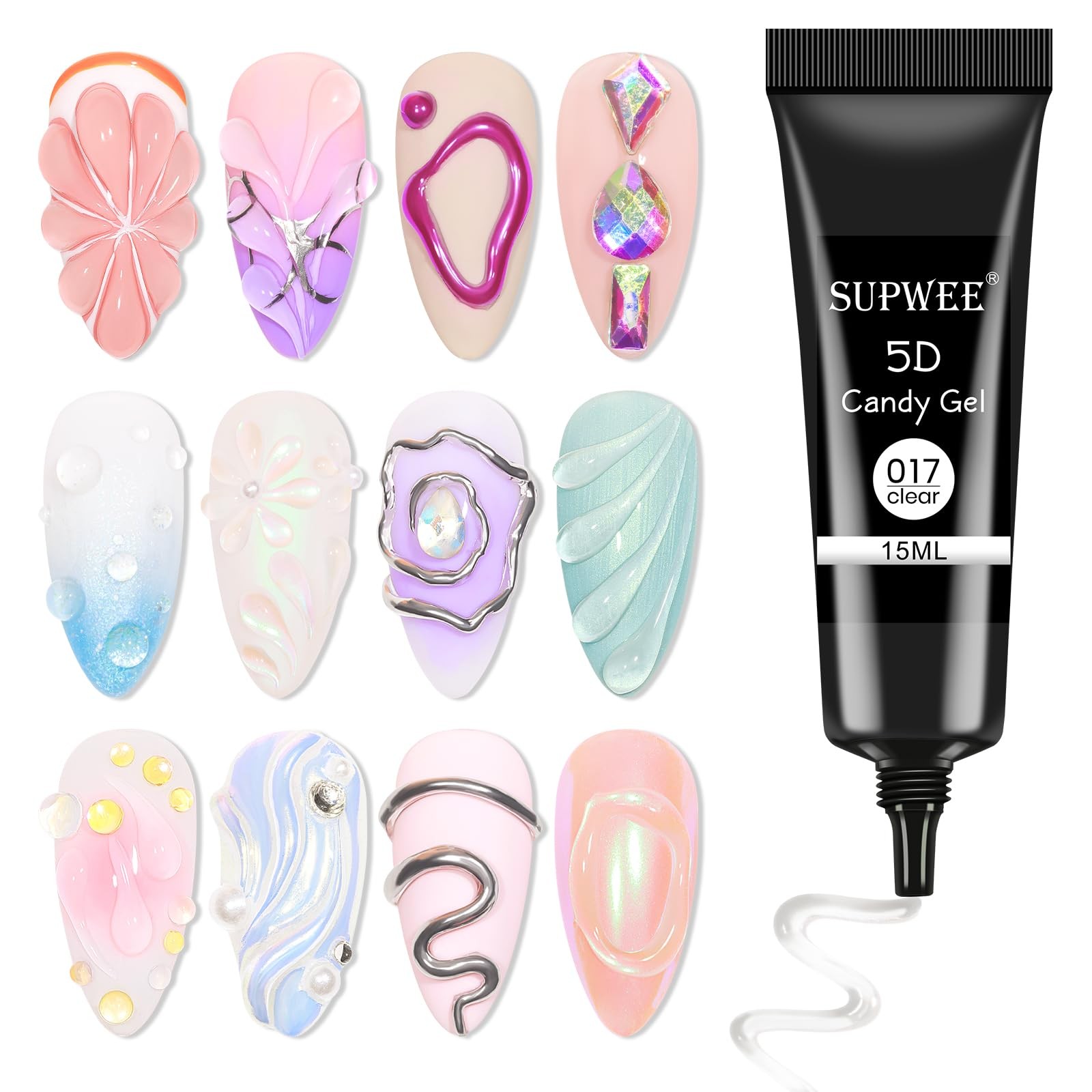 3D Nail Art Gel Clear Sculpting Gel for Nail Art Design DIY 3D Molding Gels for