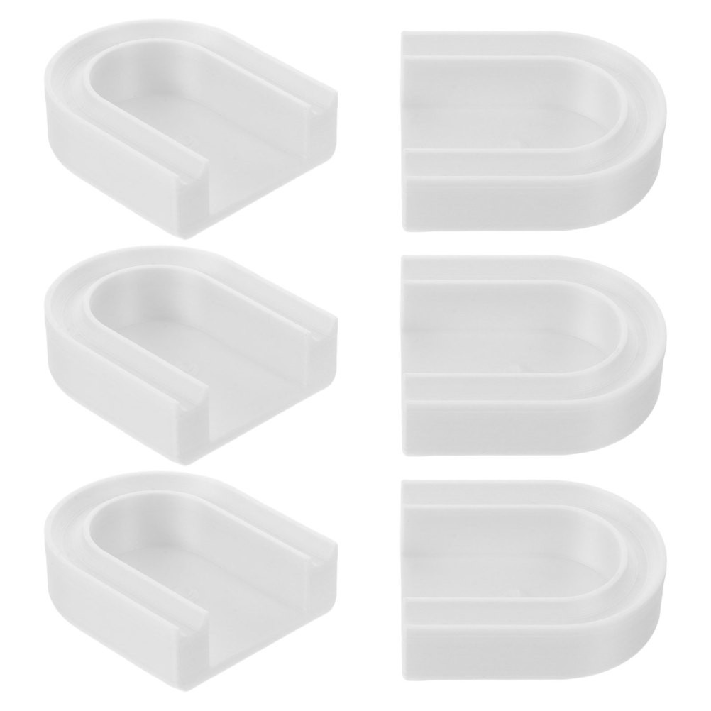 6Pcs Cat Eye Nail Art Tools White Portable Finger Stand for Salon and Home Use