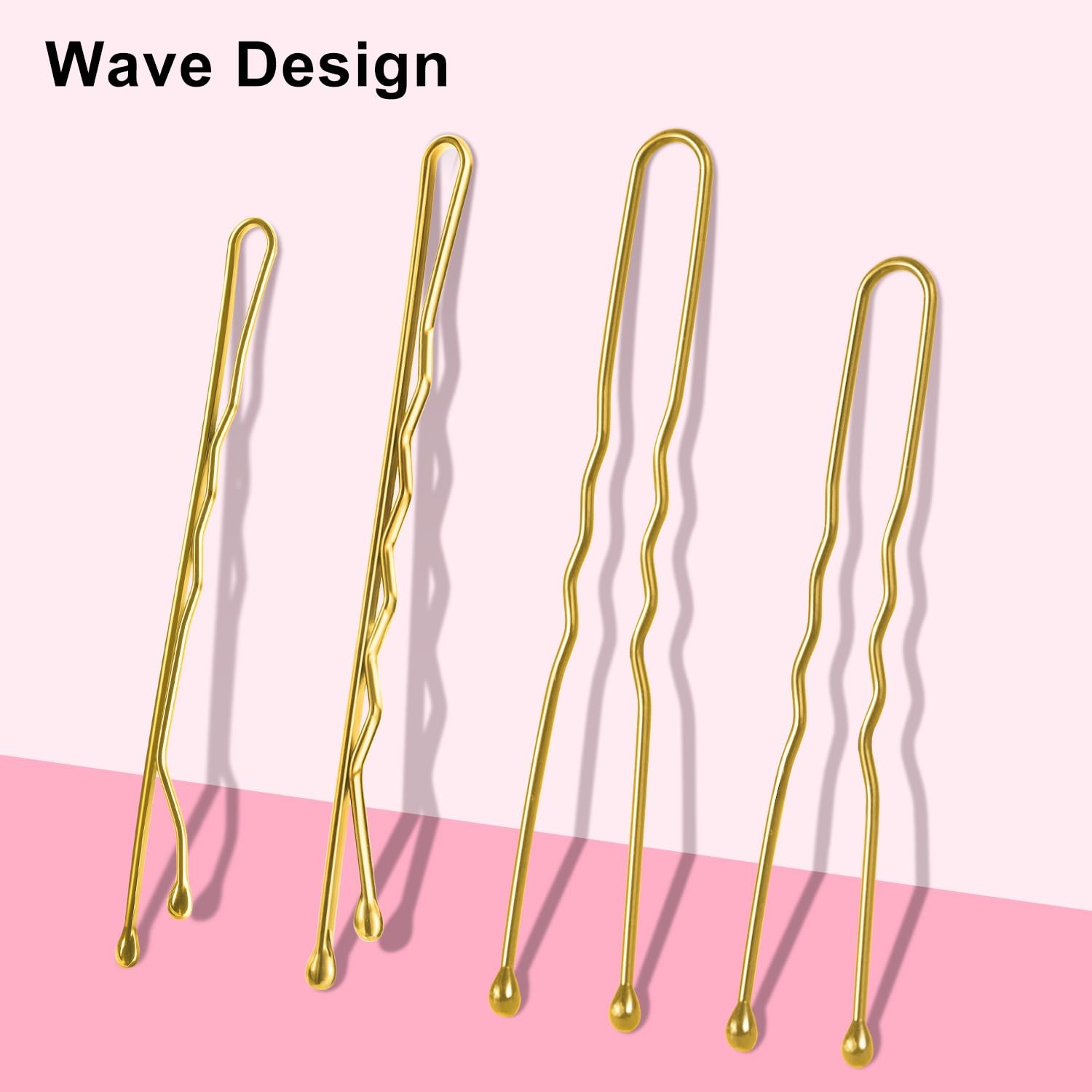 TsMADDTs Hair Pins, Blonde Bobby U Shaped Pins for Women, Buns C-Gold
