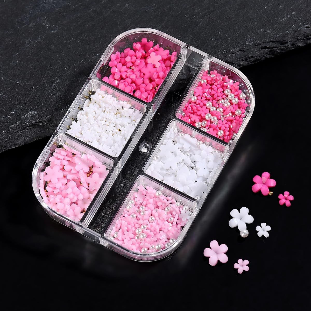 3D Flowers for Nails, 3D Flowers Nail Charms, Metal Butterfly Nail Charms with