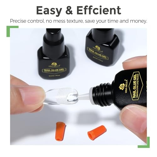 UNA GELLA 5ml Gel Nail Glue for Press-On Nails, Nail Tips & Acrylic – No UV