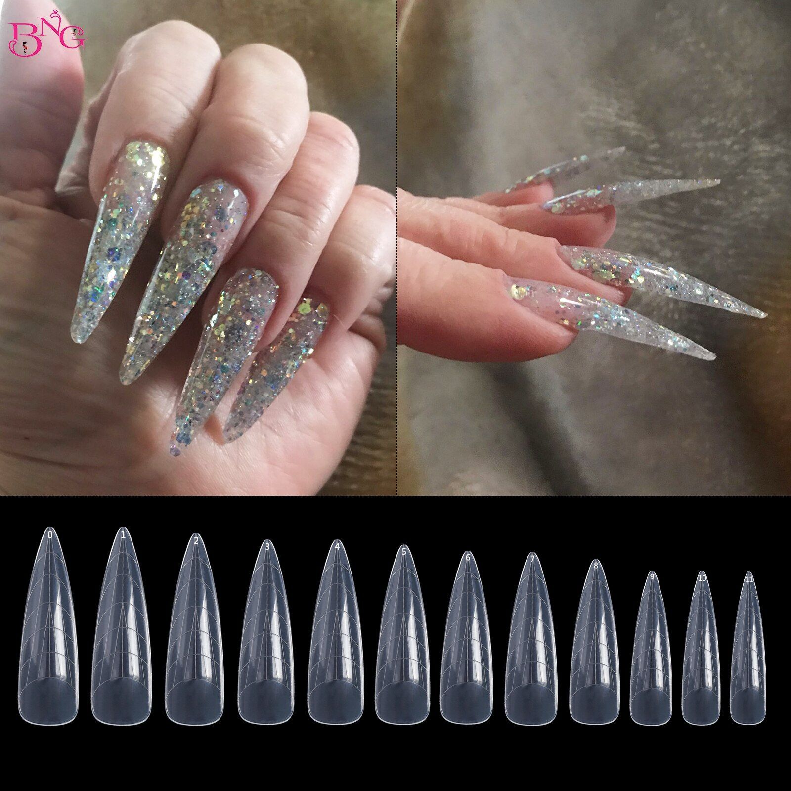 Dual Forms Nails Extension Full Cover-Quick Building Gel Mold Tips Poly Gel Mold