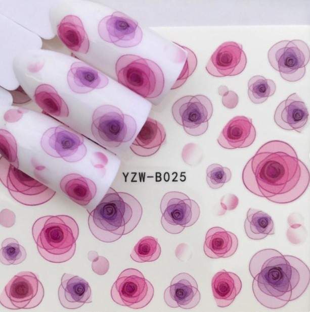 Flower, Floral Nail Art Water Decals DIY Nail (Group 7)