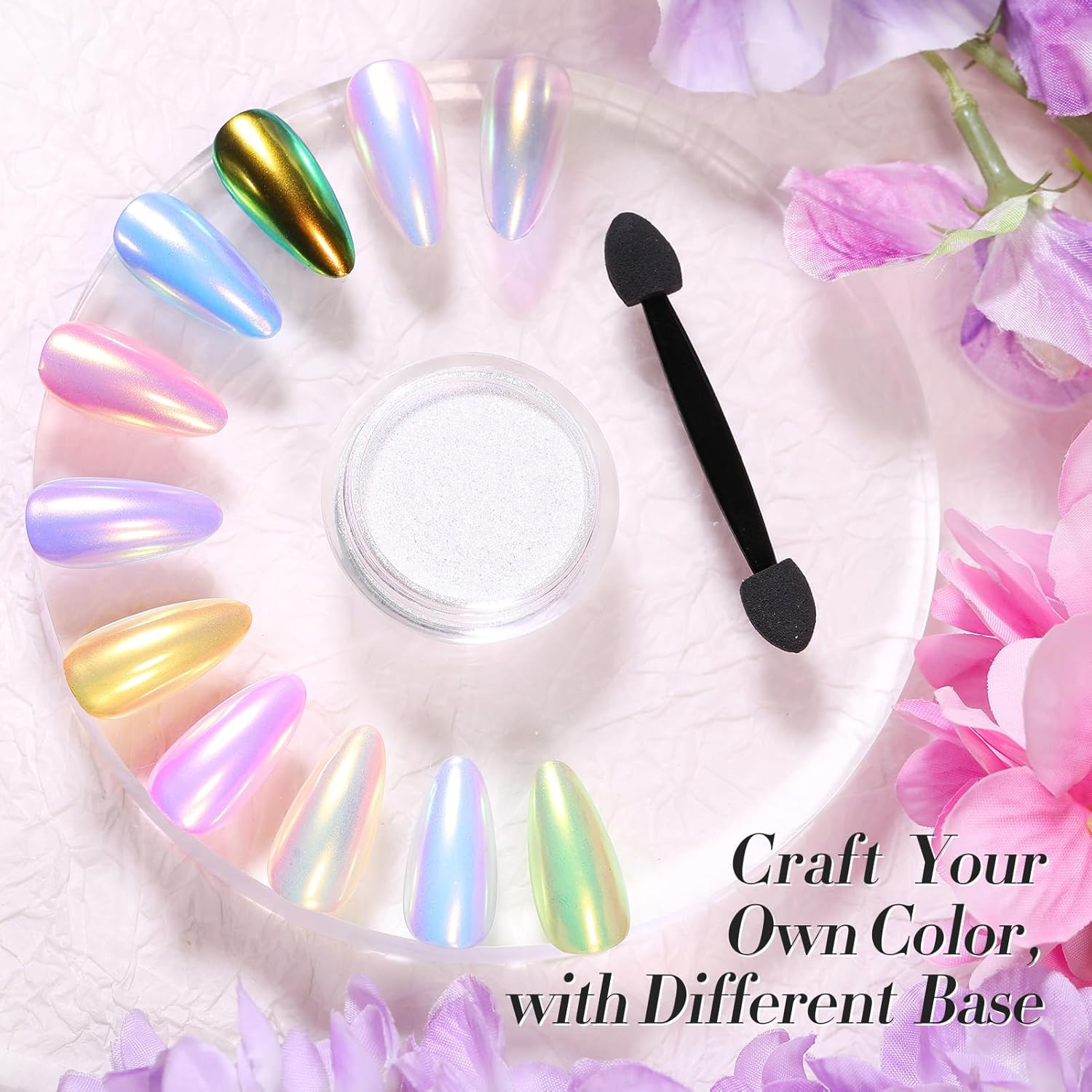 Chrome Nail Powder Auroras Nail Powder Mermaid Pearl Powder Glitter
