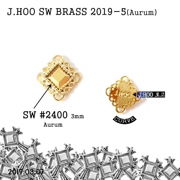 J.Hoo Nail Charms – SW 2400 Parts 2019-5 Gold plating ( 2pcs)