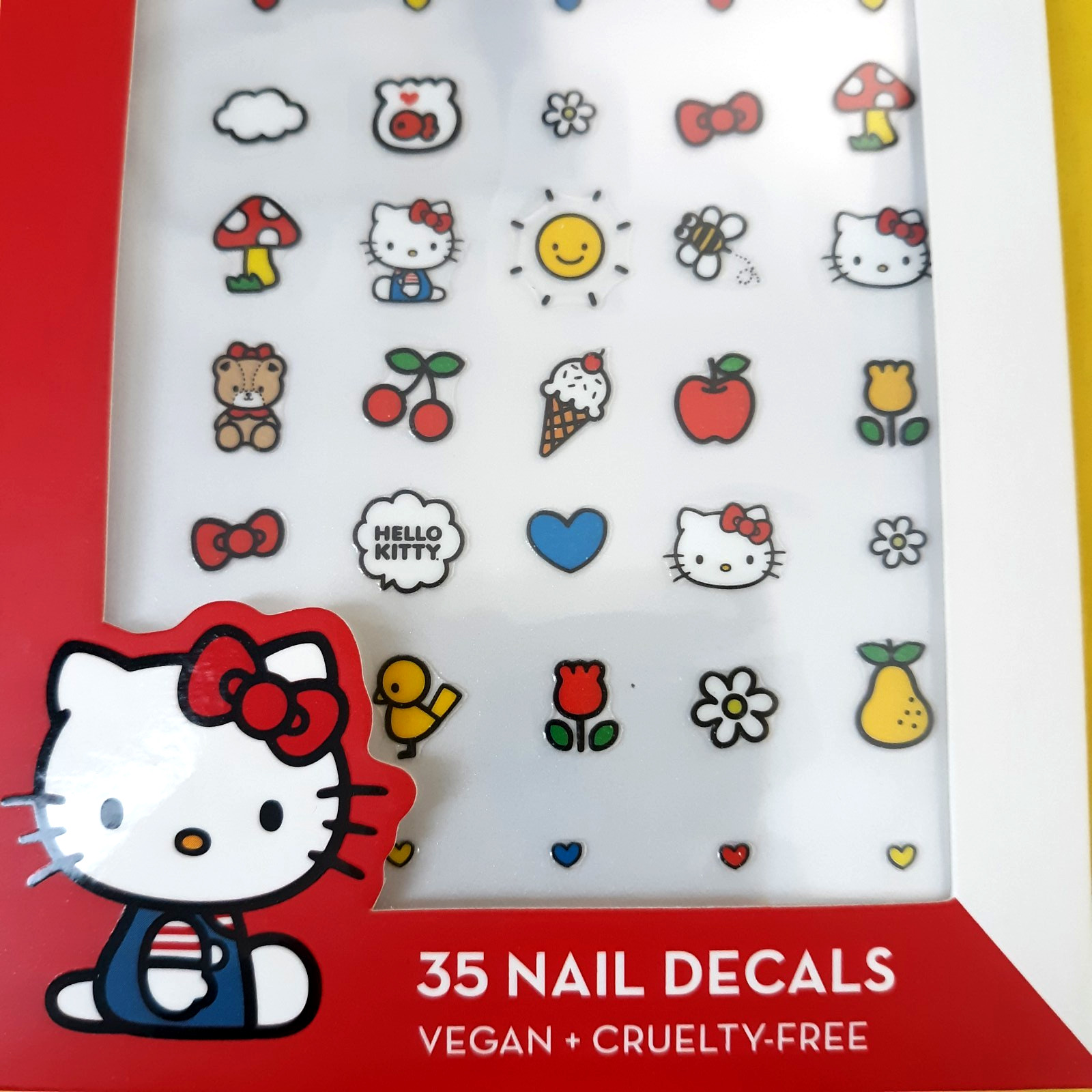 The Creme Shop Hello Kitty Nail Decals 35 Piece Easy To Apply Cute Nail Art New