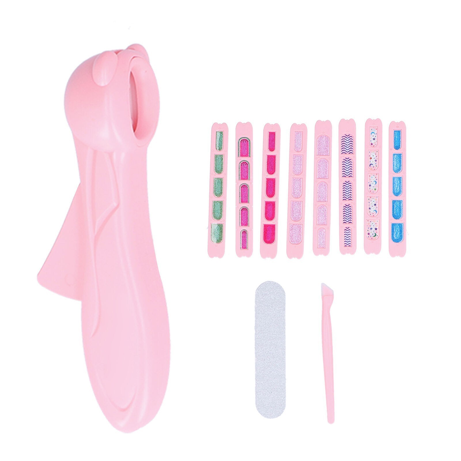Nail Stamping Machine Set Glitter Stickers Nail File Children DIY Nail