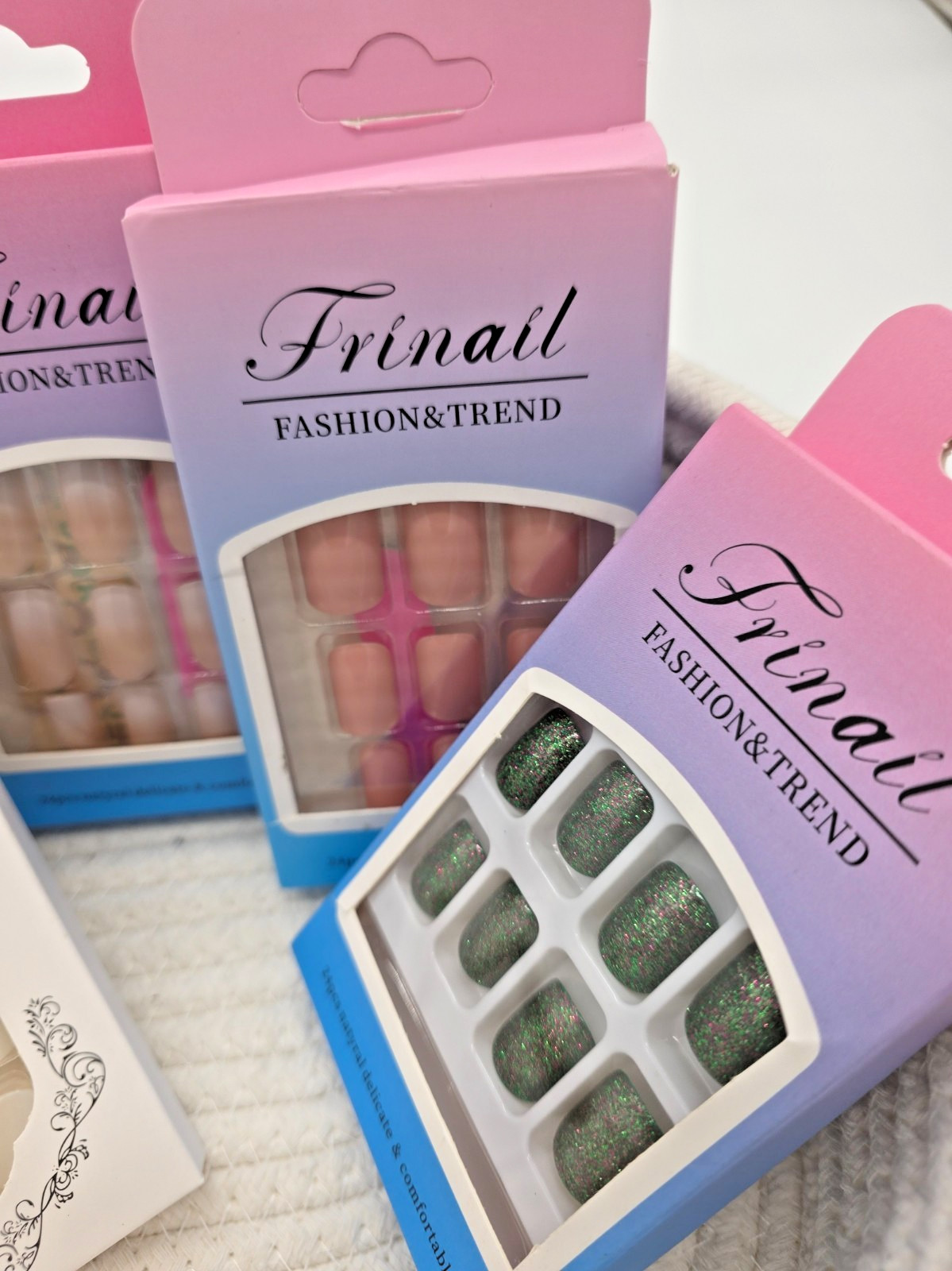Lot of 6 Press On Nail Kits Frinail Mixed Brands Assorted Styles New Gift Set